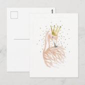 Postale rose flamand à la carte (Devant / Derrière)