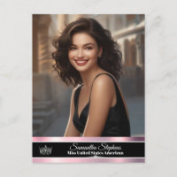 Rose Gold Brillant Carte de Promo de Concours Simp