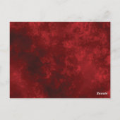 POSTALE ROUGE BLANC CRÉER VOTRE PROPRE CARTE POST (Dos)