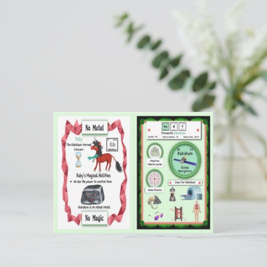 Postale Ruby - Rubidium Horn Carte de jeu Unicorn (Debout devant)