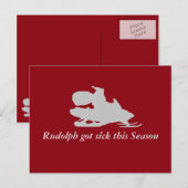 Postale Rudolph est tombé malade cette saison carte postal (Devant / Derrière)