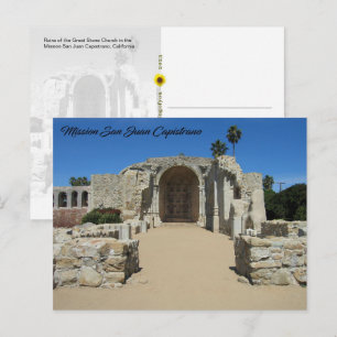 Postale Ruines de la Grande Église de Pierre, CA - carte p
