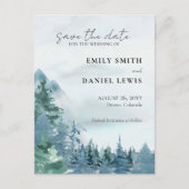 Postale Rustic Mountains Blue Budget Enregistrer la carte (Devant)