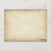 Postale Rustic Twine Heart Burlap Imprimer LOVE Carte post (Dos)