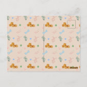 Postale Rustic Watercolor garçon fille baby shower Carte p (Dos)