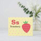 Postale S est pour fraise - Carte Flash Alphabet (Debout devant)