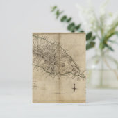 Postale Saint Christopher (Saint-Kitts), carte des Caraïbe (Debout devant)