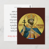 Postale Saint Constantin la grande carte de prière (Devant / Derrière)