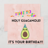 Postale Saint Guacamole, c'est ton anniversaire ! Carte am (Devant / Derrière)
