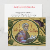 Postale Saint-Joseph, la carte de prière des fiancés (Devant / Derrière)