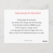 Postale Saint-Joseph, la carte de prière des fiancés (Dos)