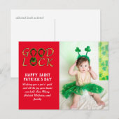 Postale Saint Patrick Salutation BUDGET Carte photo (Devant / Derrière)