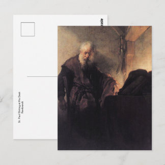 Postale Saint Paul à son pupitre par Rembrandt Carte posta