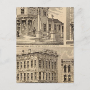 Postale Saint Paul, Minneapolis, Minnesota Carte Lithograp