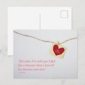 Postale Saint Valentin simple carte élégante 01 (Devant / Derrière)
