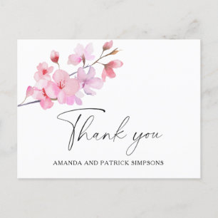 Postale Sakura - Carte de remerciement de mariage