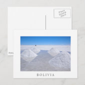 Postale Salar de Uyuni salines blanc frontière carte posta (Devant / Derrière)