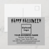 Postale Salutation d'Halloween d'affaires sur carte postal (Devant / Derrière)