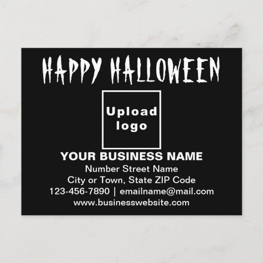Postale Salutation d'Halloween d'affaires sur carte postal (Devant)