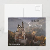 Postale Salutations de Allemagne Neuschwanstein Carte Post (Devant / Derrière)