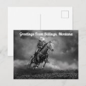 Postale Salutations de Billings, Montana Rodeo Carte posta (Devant / Derrière)