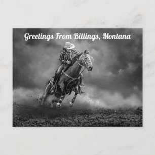 Postale Salutations de Billings, Montana Rodeo Carte posta