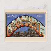 Postale Salutations de Brooklyn New York 1943 Carte postal (Devant)