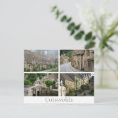 Postale Salutations de Cotswolds collage texte carte posta (Debout devant)