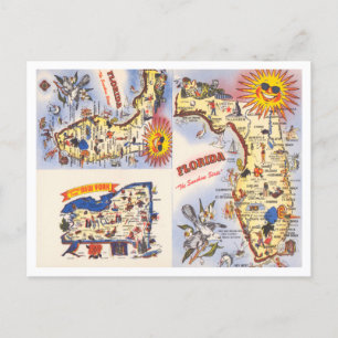 Postale Salutations de Floride, New York Carte Voyage