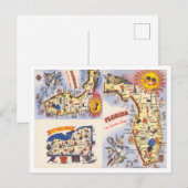 Postale Salutations de Floride, New York Carte Voyage (Devant / Derrière)