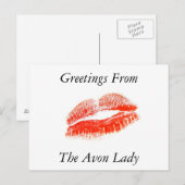 Postale Salutations De La Carte Avon Lady Post (Devant / Derrière)