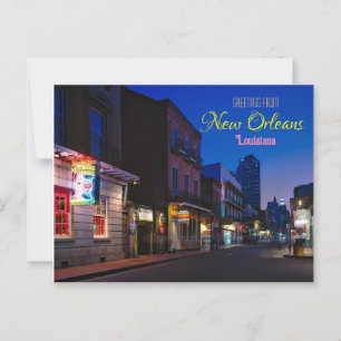 Postale Salutations de la Nouvelle-Orléans Louisiane Carte