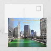Postale Salutations de la Saint Patrick de Chicago carte p (Devant / Derrière)
