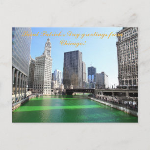 Postale Salutations de la Saint Patrick de Chicago carte p