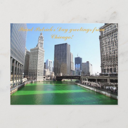 Postale Salutations de la Saint Patrick de Chicago carte p (Devant)