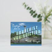 Postale Salutations de l'anarchiste Seattle ! Carte postal (Debout devant)