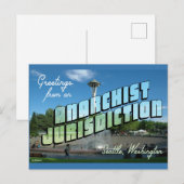 Postale Salutations de l'anarchiste Seattle ! Carte postal (Devant / Derrière)
