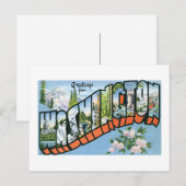 Postale Salutations de l'Etat de Washington ! Carte postal (Devant / Derrière)