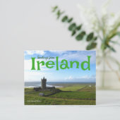 Postale Salutations de l'Irlande Doonagore Castle Carte po (Debout devant)