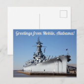 Postale Salutations de Mobile, Alabama, BB-60 Carte postal (Devant / Derrière)
