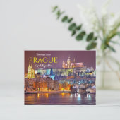 Postale Salutations de Prague République tchèque Carte pos (Debout devant)