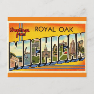 Postale Salutations de Royal Oak Michigan Travel Carte pos