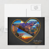 Postale Salutations du Grand Canyon, Arizona ♥ Carte posta (Devant / Derrière)