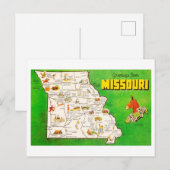 Postale Salutations sur la carte Vintage du Missouri (Devant / Derrière)