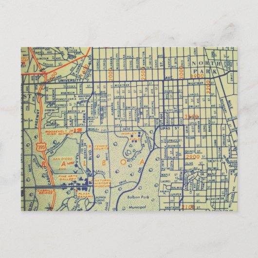 Postale San Diego, CA Carte Vintage (Devant)