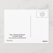 Postale sandwich au jambon au fromage CARTE (Dos)