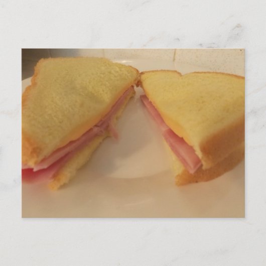 Postale sandwich au jambon au fromage CARTE (Devant)