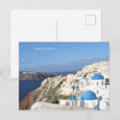 Postale Santorin, Grèce, Carte postale. Île, (Devant / Derrière)