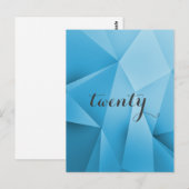 Postale Sapphire Jewel Tones Numéro de tableau Carte posta (Devant / Derrière)