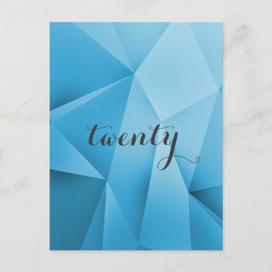 Postale Sapphire Jewel Tones Numéro de tableau Carte posta (Devant)